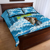 Bigfoot Sasquatch I'd Rather Be Fishing Quilt Bed Set Funny Angler Humorous Outdoors Graphic Art