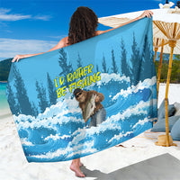 Bigfoot Sasquatch I'd Rather Be Fishing Sarong Funny Angler Humorous Outdoors Graphic Art