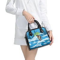 Bigfoot Sasquatch I'd Rather Be Fishing Shoulder Handbag Funny Angler Humorous Outdoors Graphic Art