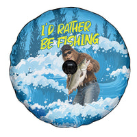 Bigfoot Sasquatch I'd Rather Be Fishing Spare Tire Cover Funny Angler Humorous Outdoors Graphic Art