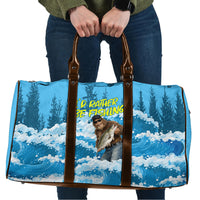 Bigfoot Sasquatch I'd Rather Be Fishing Travel Bag Funny Angler Humorous Outdoors Graphic Art