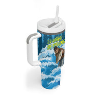 Bigfoot Sasquatch I'd Rather Be Fishing Tumbler With Handle Funny Angler Humorous Outdoors Graphic Art