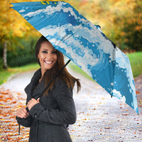 Bigfoot Sasquatch I'd Rather Be Fishing Umbrella Funny Angler Humorous Outdoors Graphic Art