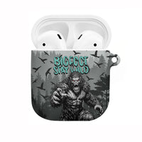 Bigfoot Stay Wild I Hate People AirPods Case Angry Sasquatch Distressed Forest Dark Fantasy