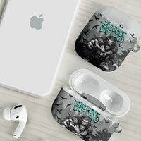 Bigfoot Stay Wild I Hate People AirPods Case Angry Sasquatch Distressed Forest Dark Fantasy