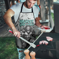 Bigfoot Stay Wild I Hate People Apron Angry Sasquatch Distressed Forest Dark Fantasy