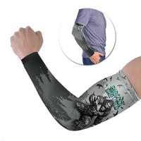 Bigfoot Stay Wild I Hate People Arm Sleeves Angry Sasquatch Distressed Forest Dark Fantasy