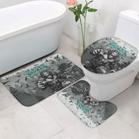 Bigfoot Stay Wild I Hate People Bathroom Set Angry Sasquatch Distressed Forest Dark Fantasy