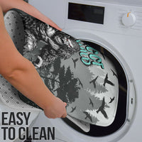 Bigfoot Stay Wild I Hate People Bathroom Set Angry Sasquatch Distressed Forest Dark Fantasy