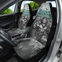 Bigfoot Stay Wild I Hate People Car Seat Cover Angry Sasquatch Distressed Forest Dark Fantasy