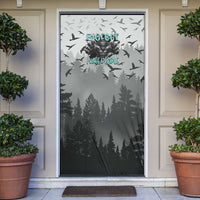 Bigfoot Stay Wild I Hate People Door Cover Angry Sasquatch Distressed Forest Dark Fantasy