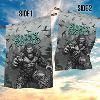 Bigfoot Stay Wild I Hate People Garden Flag Angry Sasquatch Distressed Forest Dark Fantasy