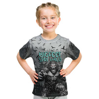 Bigfoot Stay Wild I Hate People Kid T Shirt Angry Sasquatch Distressed Forest Dark Fantasy