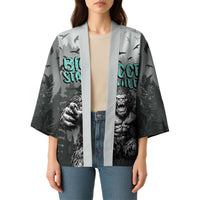 Bigfoot Stay Wild I Hate People Kimono Angry Sasquatch Distressed Forest Dark Fantasy