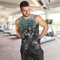 Bigfoot Stay Wild I Hate People Men Tank Top Angry Sasquatch Distressed Forest Dark Fantasy