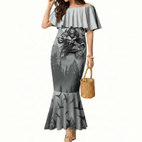 Bigfoot Stay Wild I Hate People Mermaid Dress Angry Sasquatch Distressed Forest Dark Fantasy