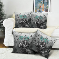 Bigfoot Stay Wild I Hate People Pillow Cover Angry Sasquatch Distressed Forest Dark Fantasy