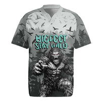 Bigfoot Stay Wild I Hate People Rugby Jersey Angry Sasquatch Distressed Forest Dark Fantasy