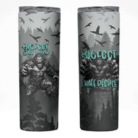 Bigfoot Stay Wild I Hate People Skinny Tumbler Angry Sasquatch Distressed Forest Dark Fantasy