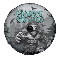 Bigfoot Stay Wild I Hate People Spare Tire Cover Angry Sasquatch Distressed Forest Dark Fantasy