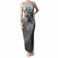 Bigfoot Stay Wild I Hate People Tank Maxi Dress Angry Sasquatch Distressed Forest Dark Fantasy