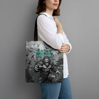 Bigfoot Stay Wild I Hate People Tote Bag Angry Sasquatch Distressed Forest Dark Fantasy
