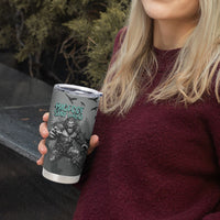 Bigfoot Stay Wild I Hate People Tumbler Cup Angry Sasquatch Distressed Forest Dark Fantasy