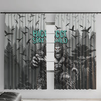 Bigfoot Stay Wild I Hate People Window Curtain Angry Sasquatch Distressed Forest Dark Fantasy