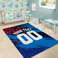 Personalized Antigua And Barbuda Cricket Area Rug Falcons Mascot Sport Style