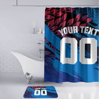 Personalized Antigua And Barbuda Cricket Bathroom Set Falcons Mascot Sport Style