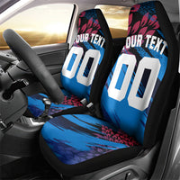 Personalized Antigua And Barbuda Cricket Car Seat Cover Falcons Mascot Sport Style