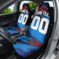 Personalized Antigua And Barbuda Cricket Car Seat Cover Falcons Mascot Sport Style
