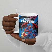 Personalized Antigua And Barbuda Cricket Ceramic Mug Falcons Mascot Sport Style