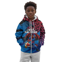 Personalized Antigua And Barbuda Cricket Kid Hoodie Falcons Mascot Sport Style
