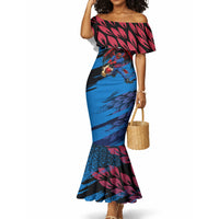Personalized Antigua And Barbuda Cricket Mermaid Dress Falcons Mascot Sport Style