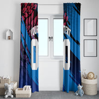 Personalized Antigua And Barbuda Cricket Window Curtain Falcons Mascot Sport Style