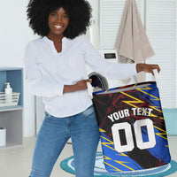 Personalized Antigua And Barbuda Cricket Laundry Basket Falcons Caribbean Lightning Abstract Graphic