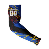 Personalized Antigua And Barbuda Cricket Arm Sleeves Falcons Caribbean Lightning Abstract Graphic