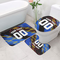 Personalized Antigua And Barbuda Cricket Bathroom Set Falcons Caribbean Lightning Abstract Graphic