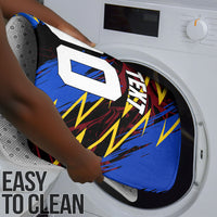 Personalized Antigua And Barbuda Cricket Bathroom Set Falcons Caribbean Lightning Abstract Graphic