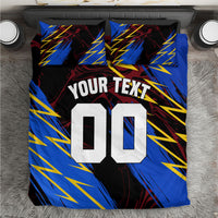 Personalized Antigua And Barbuda Cricket Bedding Set Falcons Caribbean Lightning Abstract Graphic