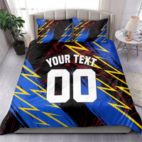 Personalized Antigua And Barbuda Cricket Bedding Set Falcons Caribbean Lightning Abstract Graphic