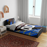 Personalized Antigua And Barbuda Cricket Bedding Set Falcons Caribbean Lightning Abstract Graphic