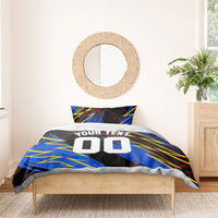 Personalized Antigua And Barbuda Cricket Bedding Set Falcons Caribbean Lightning Abstract Graphic