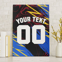 Personalized Antigua And Barbuda Cricket Canvas Wall Art Falcons Caribbean Lightning Abstract Graphic