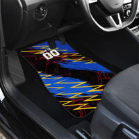 Personalized Antigua And Barbuda Cricket Car Mats Falcons Caribbean Lightning Abstract Graphic