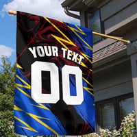 Personalized Antigua And Barbuda Cricket Garden Flag Falcons Caribbean Lightning Abstract Graphic
