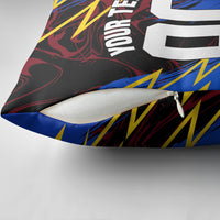 Personalized Antigua And Barbuda Cricket Pillow Cover Falcons Caribbean Lightning Abstract Graphic
