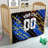 Personalized Antigua And Barbuda Cricket Quilt Falcons Caribbean Lightning Abstract Graphic