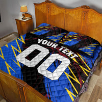 Personalized Antigua And Barbuda Cricket Quilt Bed Set Falcons Caribbean Lightning Abstract Graphic